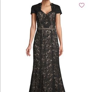 Mermaid lace overlay gown